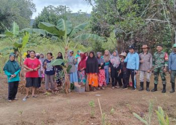 TP-PKK Desa Atue Melaksanakan Gotong Royong Di Lokasi Hawai